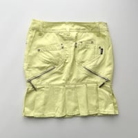 VERSACE yellow zip pleats tight skirt