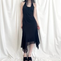 MORGAN black halter neck dress