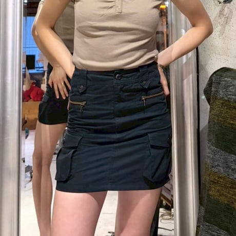 HYSTERIC GLAMOUR black cargo mini skirt