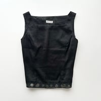 black sequins square neck tops