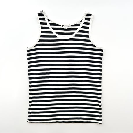 courreges white×black striped tank top