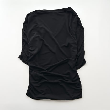 DKNY black drape v neck tops