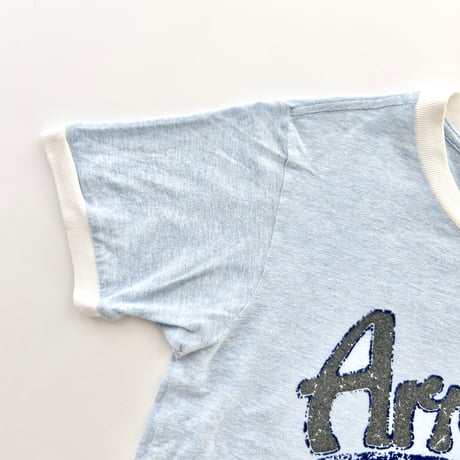 ARMANI blue×gray logo designed T-shirts