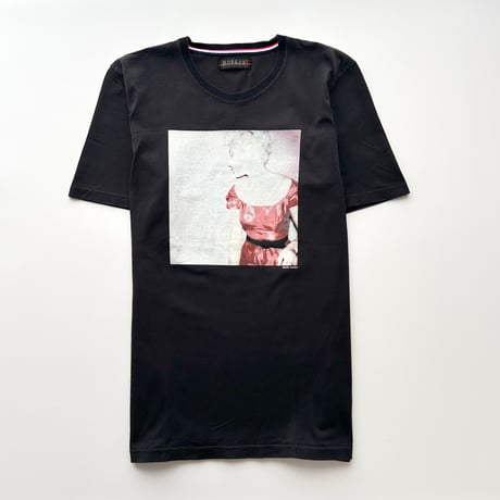 MORGAN black photo printed T-shirts