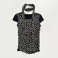 dot chiffon scarf tunic