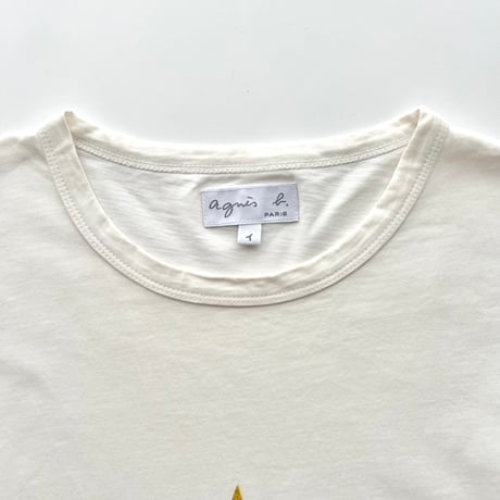 agnes b. yellow glitter star T-shirts