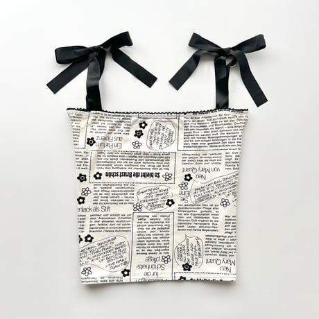 MARY QUANT printed ribbon camisole