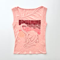 asymmetry neck printed tank top