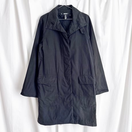 DKNY black cotton designed coat