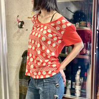 TORY BURCH red×white dot T-shirts