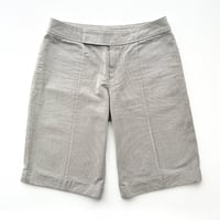 gray striped half pants