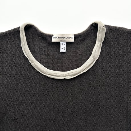 ARMANI gray piping designed T-shirts