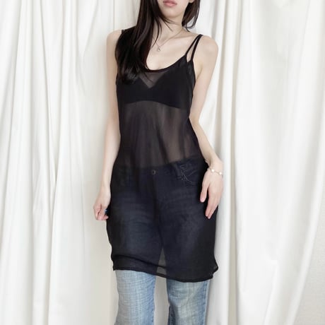 ISABEL MARANT black sheer camisole tunic