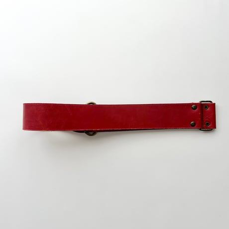 red leather designed belt