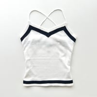ARMANI bicolor cross camisole