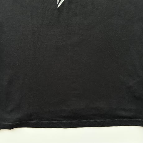 ARMANI black×silver heart logo printed T-shirts