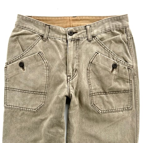 khaki beige suede pants