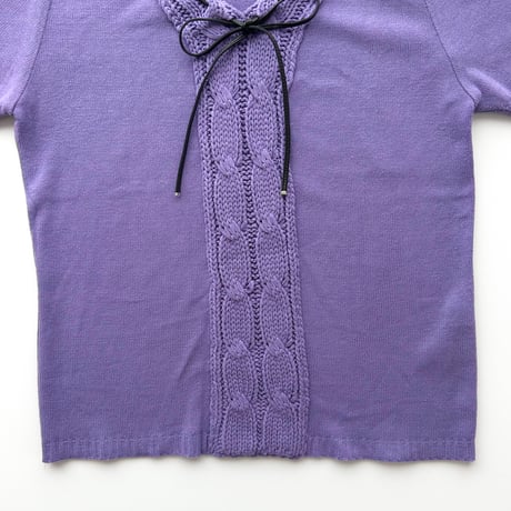 courreges purple knit designed tops