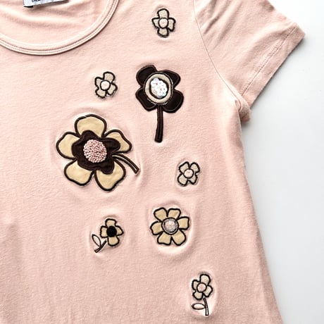 MOSCHINO pale pink flower T-shirts