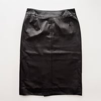 Burberry dark brown fake leather skirt