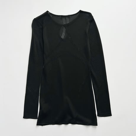 Alexander McQueen black whole knit tunic