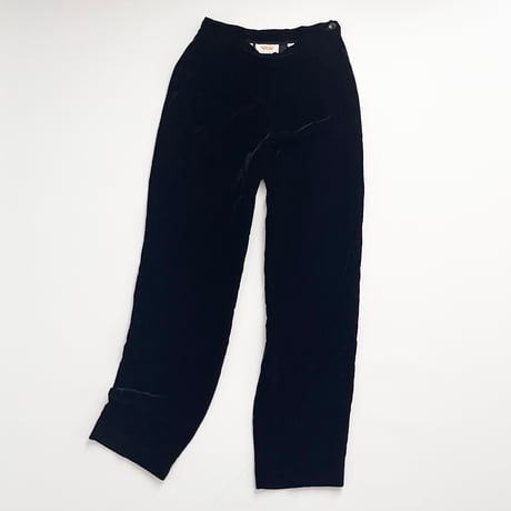 made in USA / black velour pants