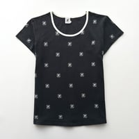 courreges black logo printed T-shirts