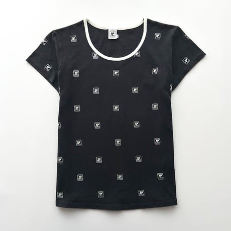 courreges black logo printed T-shirts