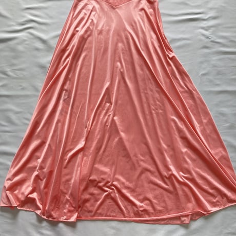 made in USA / vintage satin long one-piece