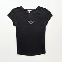 black rhinestone compact T-shirts