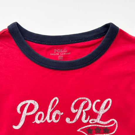 Ralph Lauren red×navy logo printed T-shirts