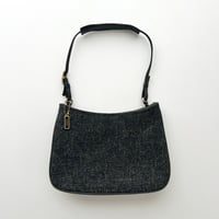 coach dark gray tweed shoulder bag