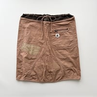 DIESEL pink beige patch work low-rise skirt