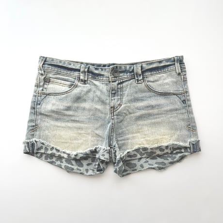 ARMANI leopard denim short pants