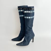 made in Italy / indigo denim boots