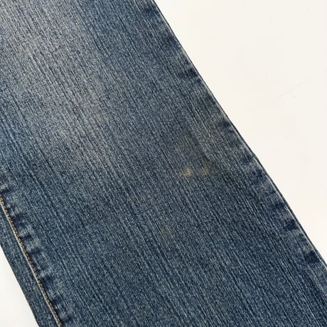 printed flare denim pants