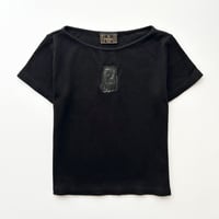 FENDI black logo designed tops