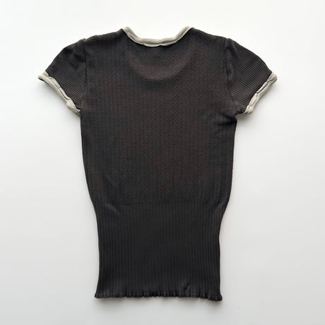 ARMANI gray piping designed T-shirts