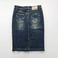 back rhinestone designed tight skirt