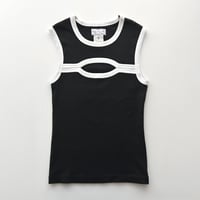 agnes b. black×white whole tank top