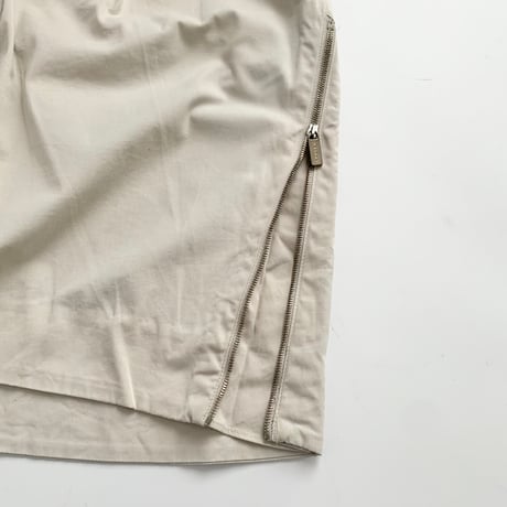 CELINE light beige side zip up skirt