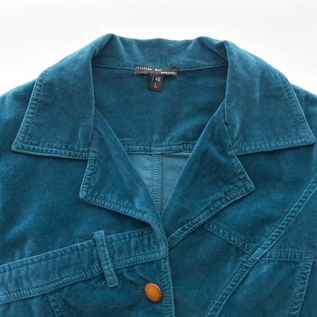 made in Italy / blue designed velour jacket