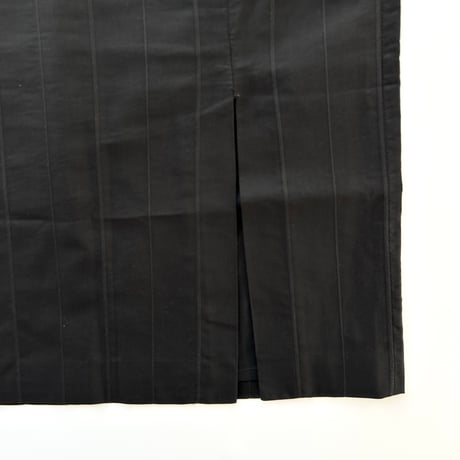 VERSACE black striped slit middle skirt