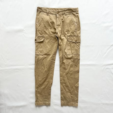beige cotton cargo pants