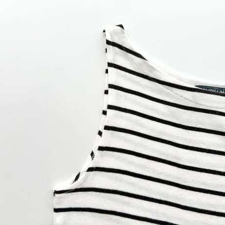 Ralph Lauren white×black striped tank top