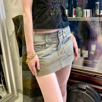 DIESEL khaki gradation mini skirt