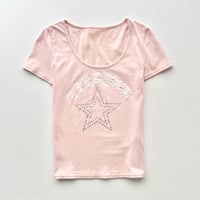 pink rhinestone star T-shirts