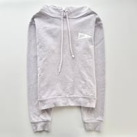 A.P.C. pale purple logo oversized hoodie