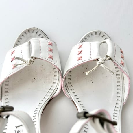 embroidery leather sandals 23.5cm