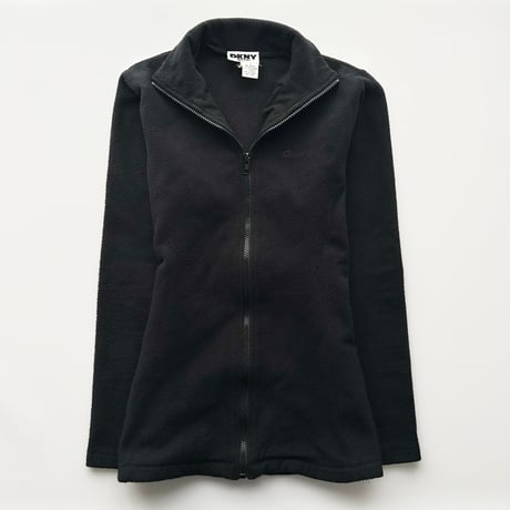 DKNY black fleece full zip tops